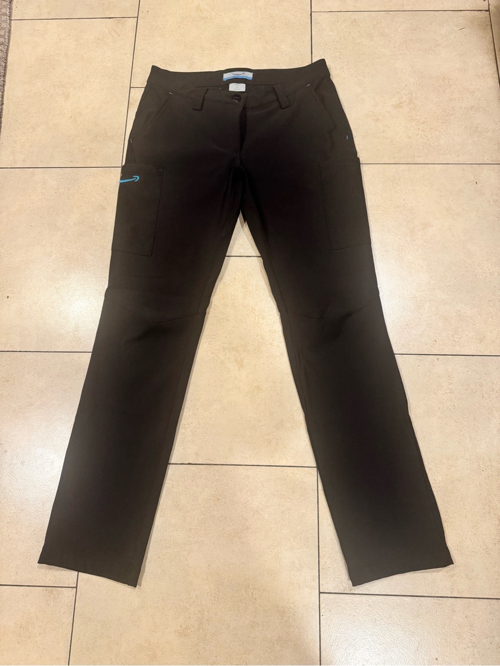 Amazon Luly Yang Uniform Pants Black Blue Stitching Women’s Small 4-6 Straight